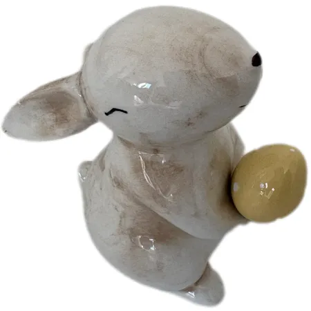 ZAJĄCZEK CERAMICZNY BEŻOWY ( 1 szt. )